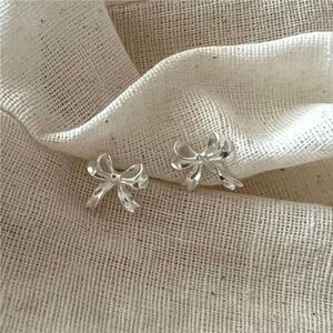 Gold over 925 Sterling Silver Bow Knot Stud Earrings Coquette jewelry